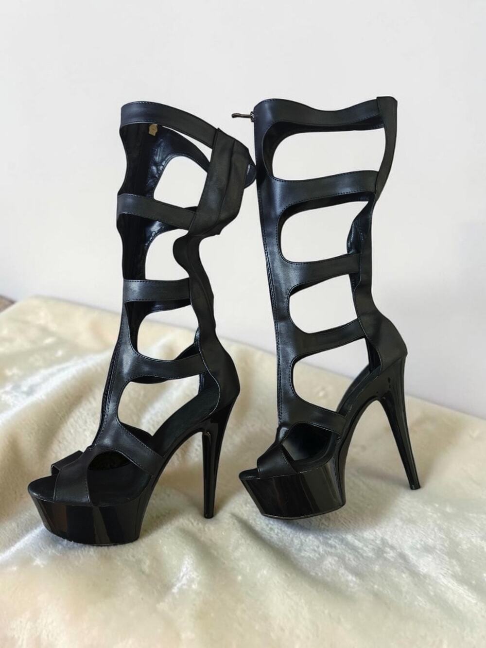 Exotic Dancer Shoes Platform Stiletto 15cm Stiletto Full Dress Gothic Fetish...